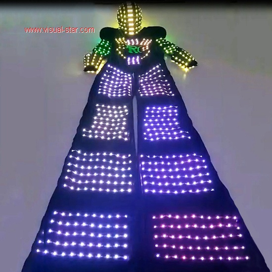Led发光表演高跷机器人