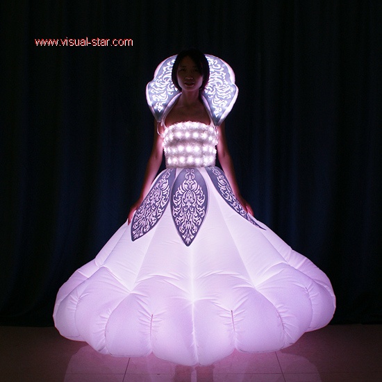 led inflatable dress,led dance dress,led skirt