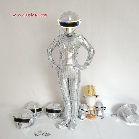 Human discoball mirror costume female