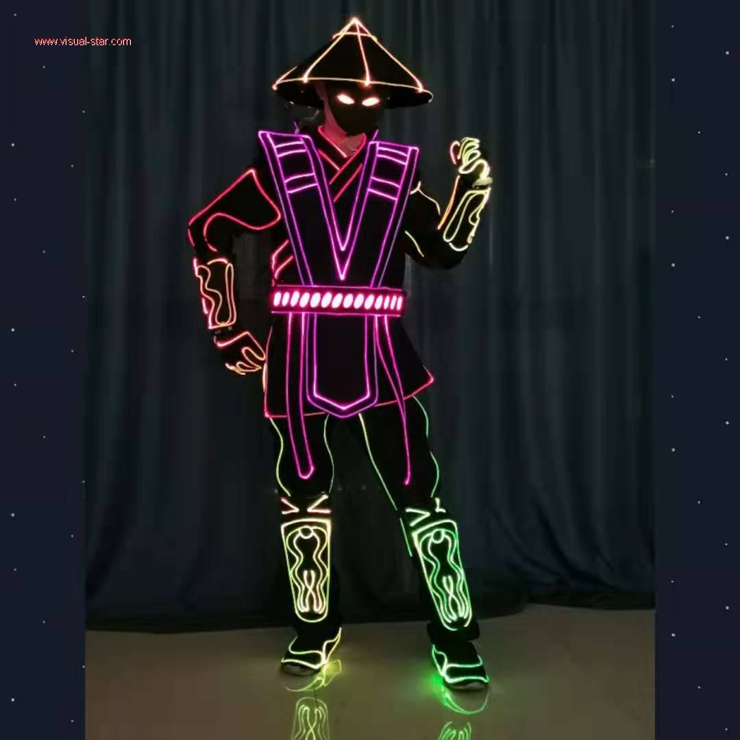 Programmable led tron dance costumes