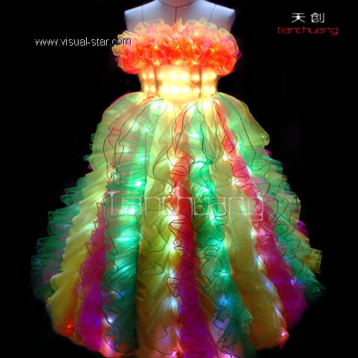 Full color led light dress