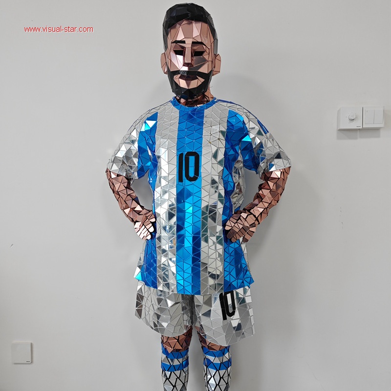 Mirror football character performance costumes