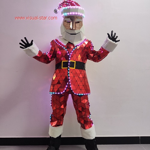 Led Santa Claus mirror suit
