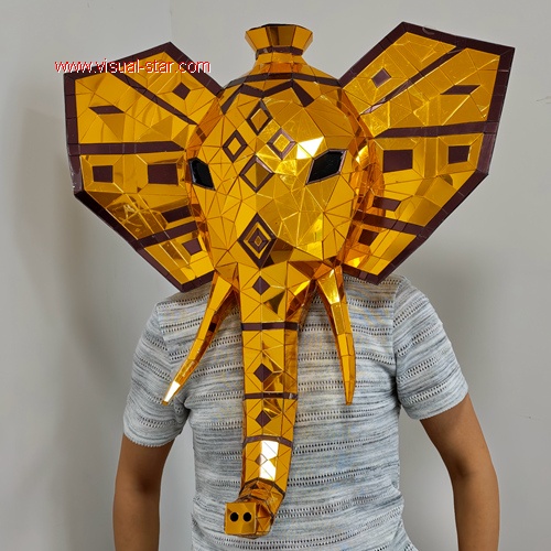 Mirror elephant performance head