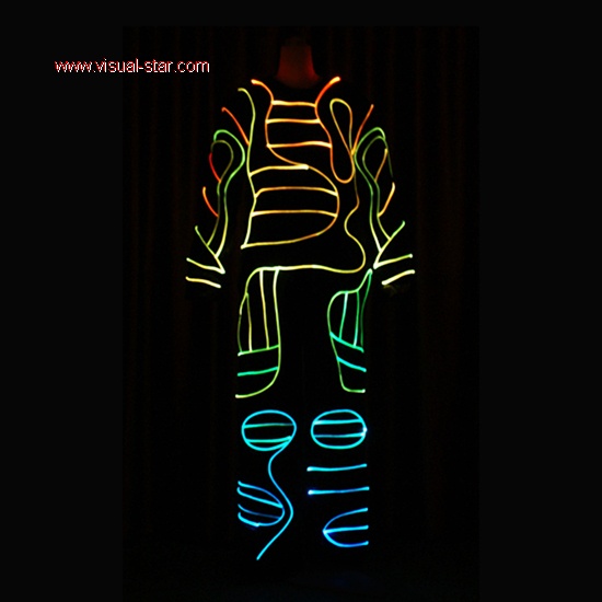 Fiber optic led light suit