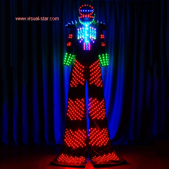 Led robot costume for performance