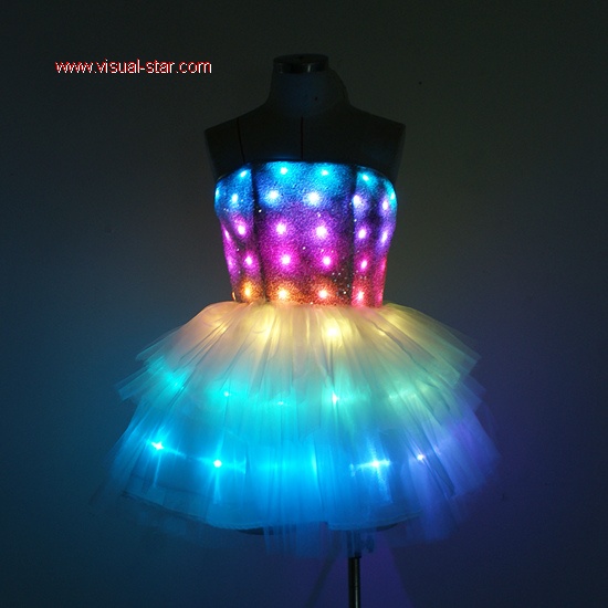 LED Light-up Flower Bra Skirt