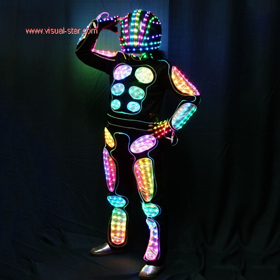 Full color light up led robot suit