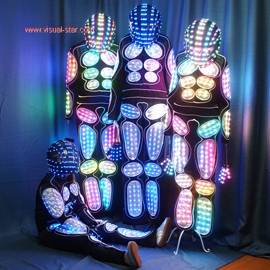 pixel suit light up costume led robot suit