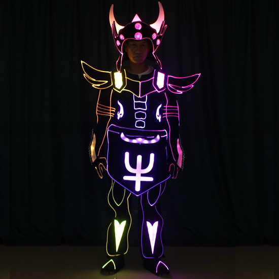 New led light tron dance suit