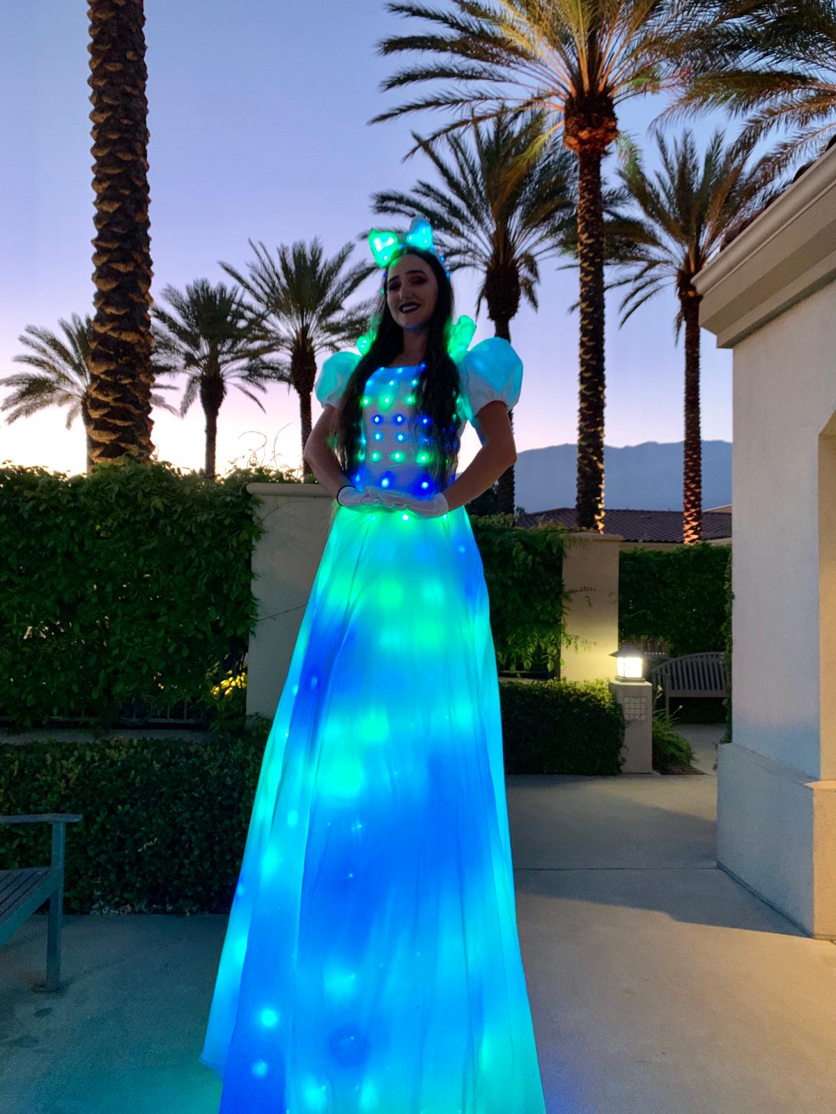 led light dress for stilts walker