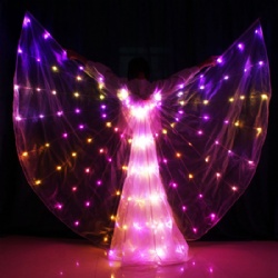 RGB led isis wings for dance