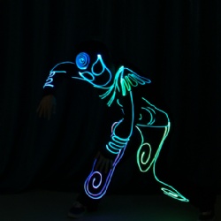 Customize led fiber optic costume