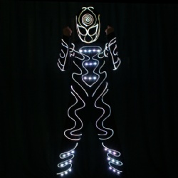 Full color fiber optic led suit