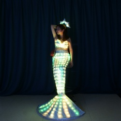 Full color led mermaid dress