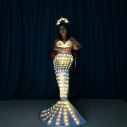 Full color led mermaid dress