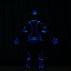 Led light fiber optic jumpsuit