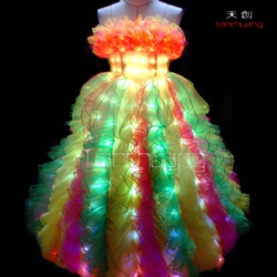 Full color led light dress