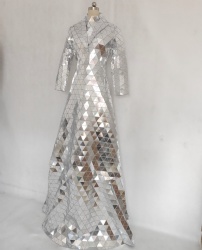 Discoball mirror stilts dress