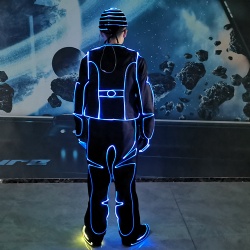 Led fiber optic light up dance outfit
