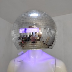 Silver mirror discoball head