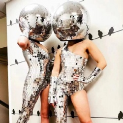 Disco mirror dance sexy costumes