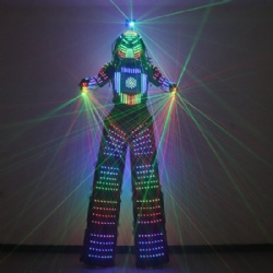 Laser led robot DJ man