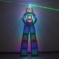 Laser led robot DJ man