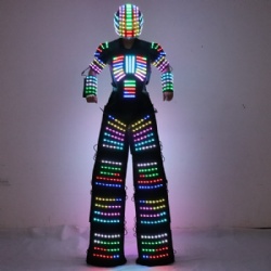 light up led stilt walker man