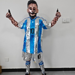 Mirror football character performance costumes