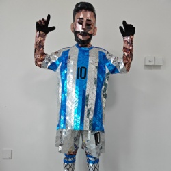 Mirror football character performance costumes