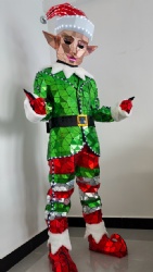 Led mirror Chrismas elf performance costume