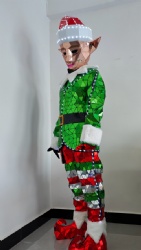 Led mirror Chrismas elf performance costume