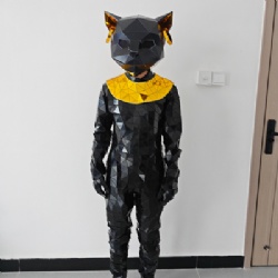 Black mirror cat performance costume
