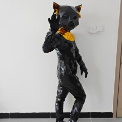 Black mirror cat performance costume
