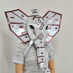 Mirror elephant performance head