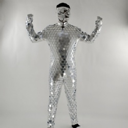 Mirror man disco ball dance suit