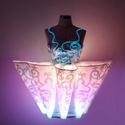 Chinese led porcelain light up dance dress
