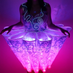 Chinese led porcelain light up dance dress