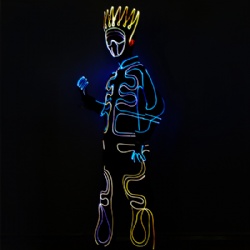 Wireless programmable led tron dancer costume
