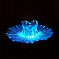 Led light up tutu dress with fiber optic