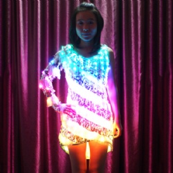 Full color led lighted dress