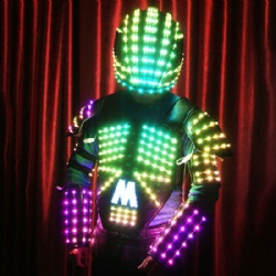 Full color led light robot costume
