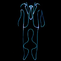 Wireless programmable led fiber optic suit