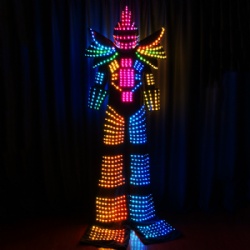 Full color led stilts walkers robot costume
