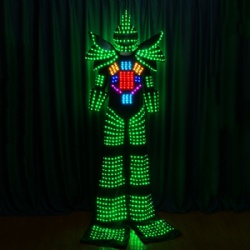 Full color led stilts walkers robot costume