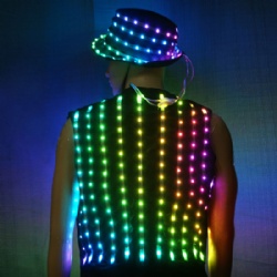Led light performance vest hat