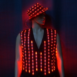 Led light performance vest hat