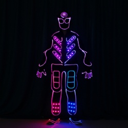 Wireless programmable led team dance costume