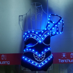Led light color sexy costume